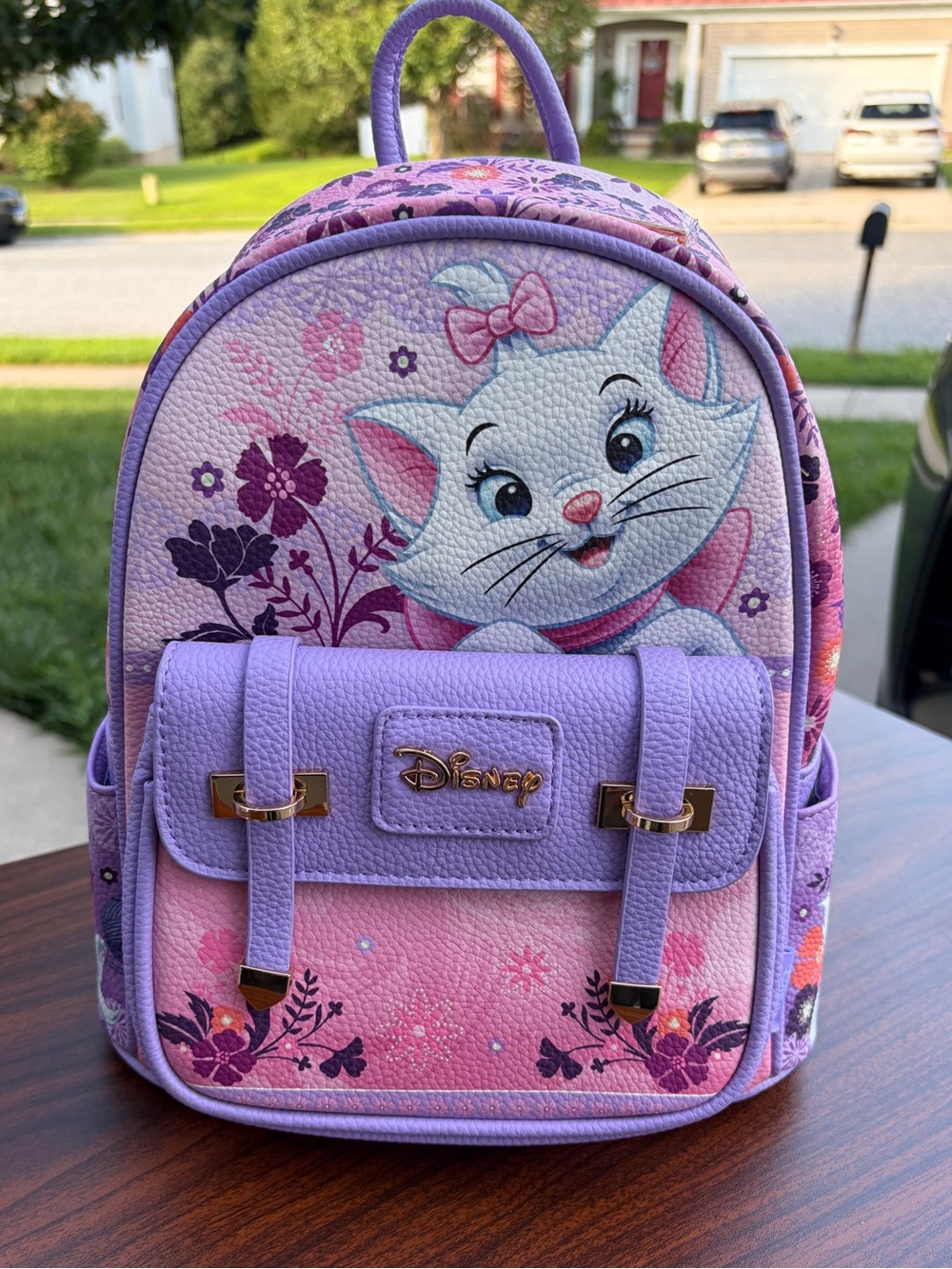 WondaPop Disney Aristocats Marie Floral Mini Backpack Purple Pink NWT